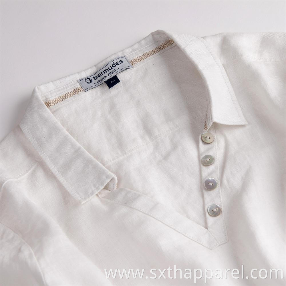 White 100% Cotton Casual Shirt